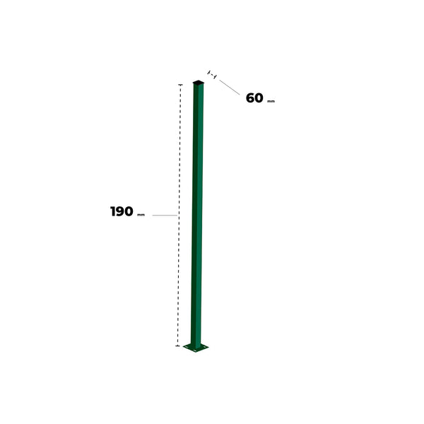 Poste para Reja Perimetral - 6x6x190cm (Verde)