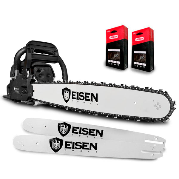 Kit 3en1 - Motosierra 62cc 18, 20, 22'' Black Edition - Eisen